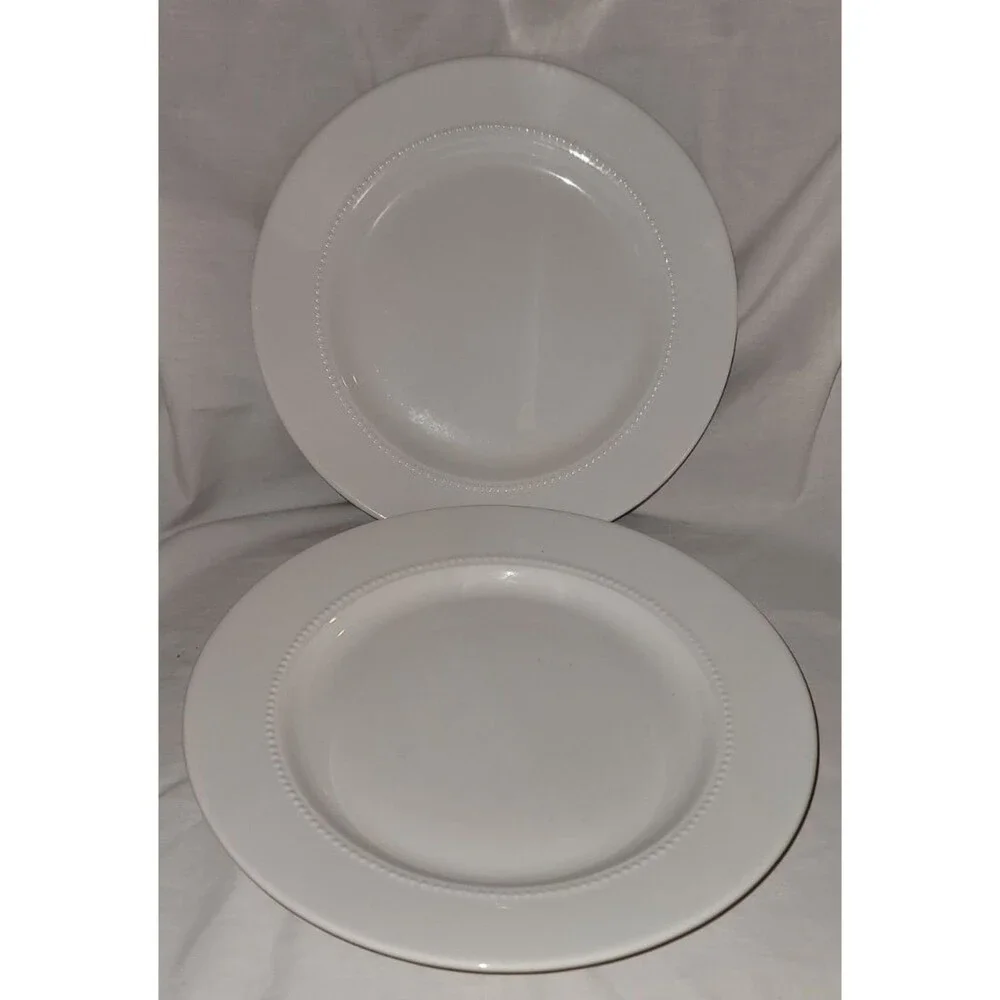 Target Home White Hobnail Porcelain Dinner Plates 11″ Set of 2 Replacement